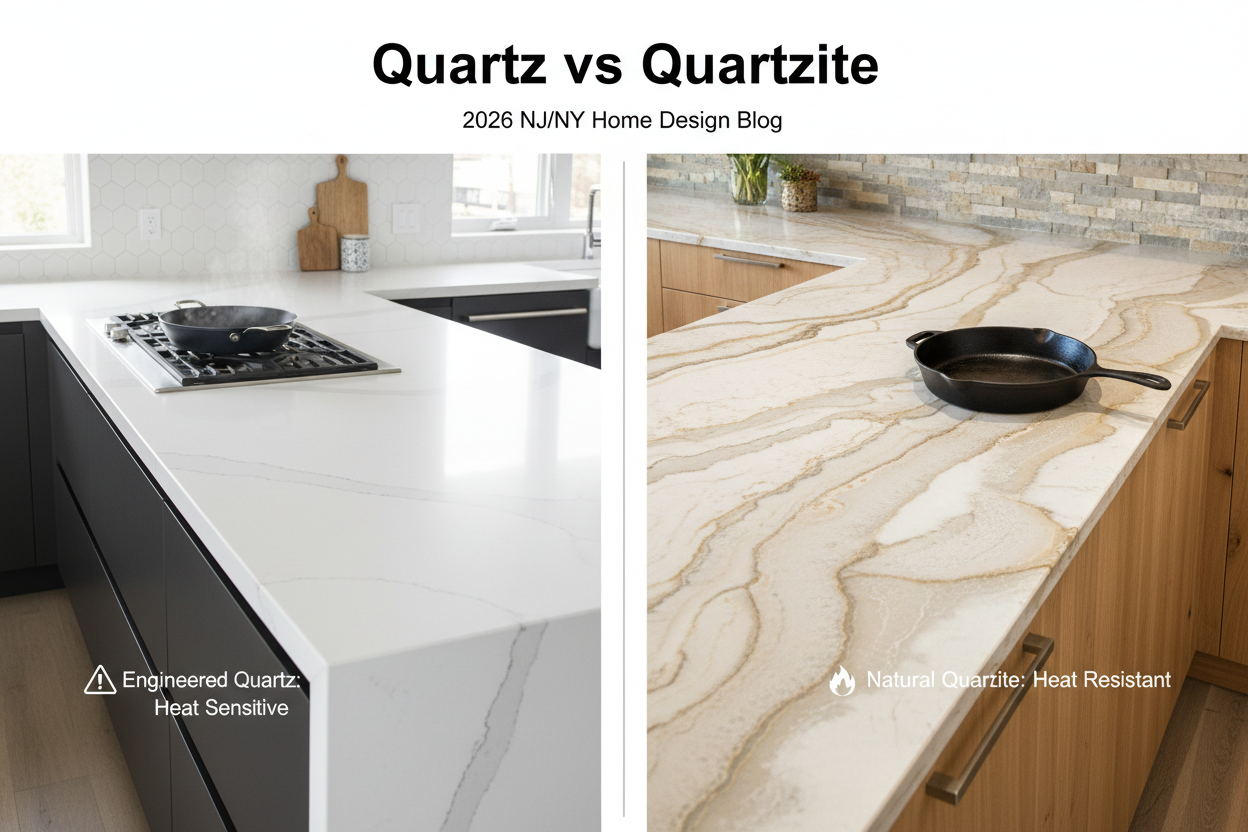 Quartz vs Quartzite: Which Countertop Is Right for Your NJ/NY Kitchen in 2026?