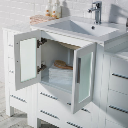 Sydney 84 Inch Vanity with Side Cabinet
