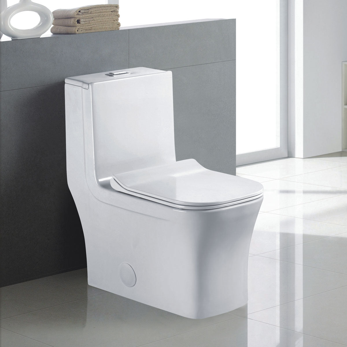 (T2706)/K-0329 One-Piece 27"h Dual Flush Toilet (12" Rough)