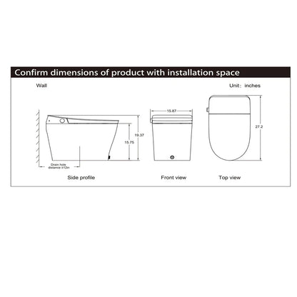 Model-2 Series 6000 G1W1 One-Piece Smart Toilet (Elongated)