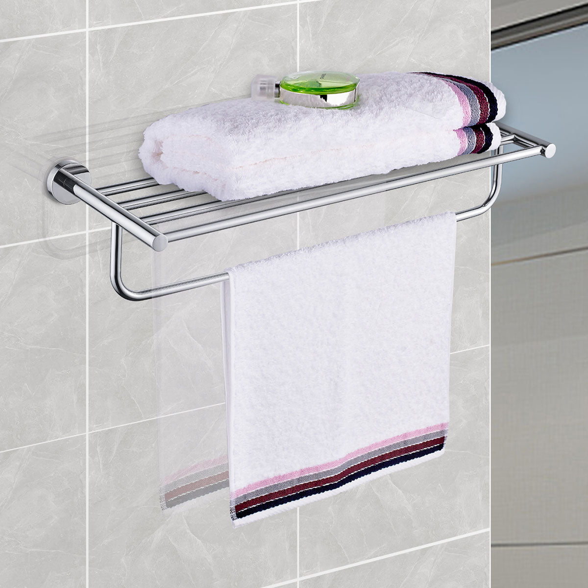 BTR24 Bath Towel Rack (Chrome or Brushed Nickel)
