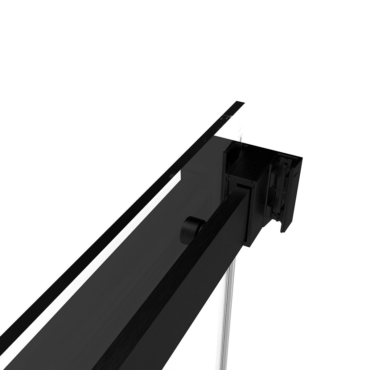 48" DQZ Nicholas Series Frameless Bypass Shower Door with Klearteck Treatment  (3/8" Thickness) (Matte Black)