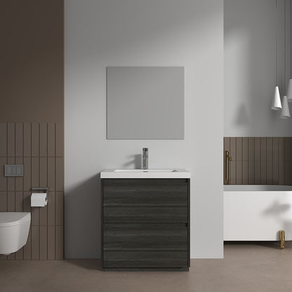 V9002 30" Vanity With Acrylic Sink Combo (Charcoal Grey)