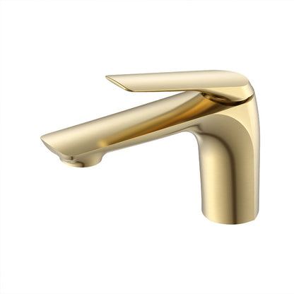 F050  Single Hole Basin Faucet with Pop Up (Brushed Gold)