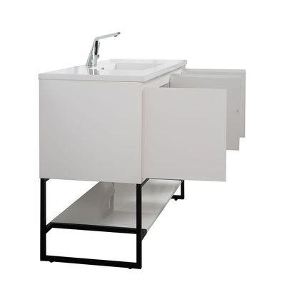 48" V9006 Allen Vanity &  Acrylic Basin (Glossy White)