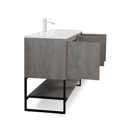 48" V9006 Allen Vanity &  Acrylic Basin (Cement Grey)