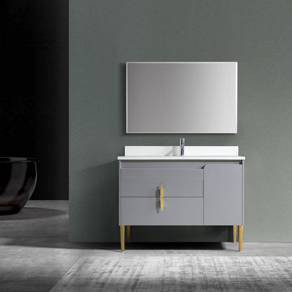 36" Craftsmanship Limited Edition Vanity & Quartz Countertop Combo   (Grey) SKU:EN8271-36GA