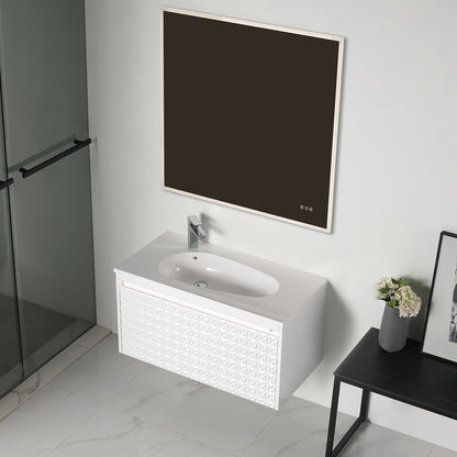 Thun 36″ Vanity With Droplet-Shaped Basin (LED Illuminated)