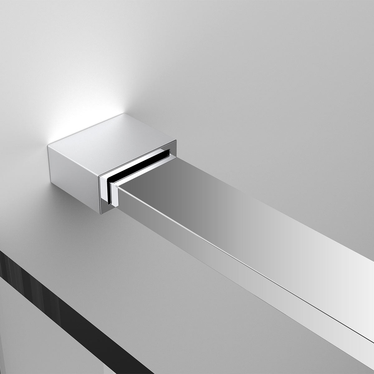 32" AH01 Series Frameless Swing Shower Door with Klearteck Treatment (Fixed 3/8" & Swing 5/16" Thickness)(Chrome)