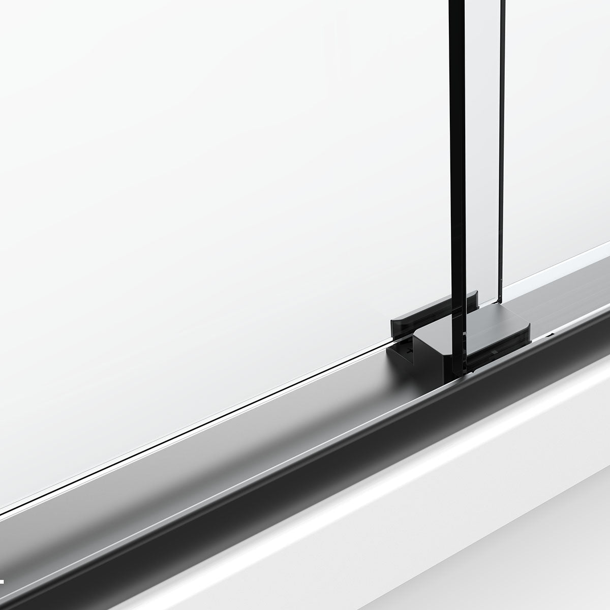 BP01 Bypass Shower Door (5/16" Thickness) (Matte Black)