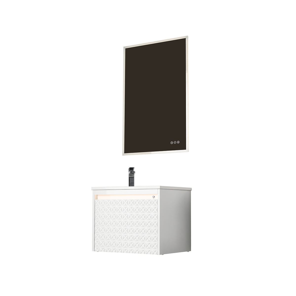 Thun 24″ Vanity With Droplet-Shaped Basin (LED Illuminated)