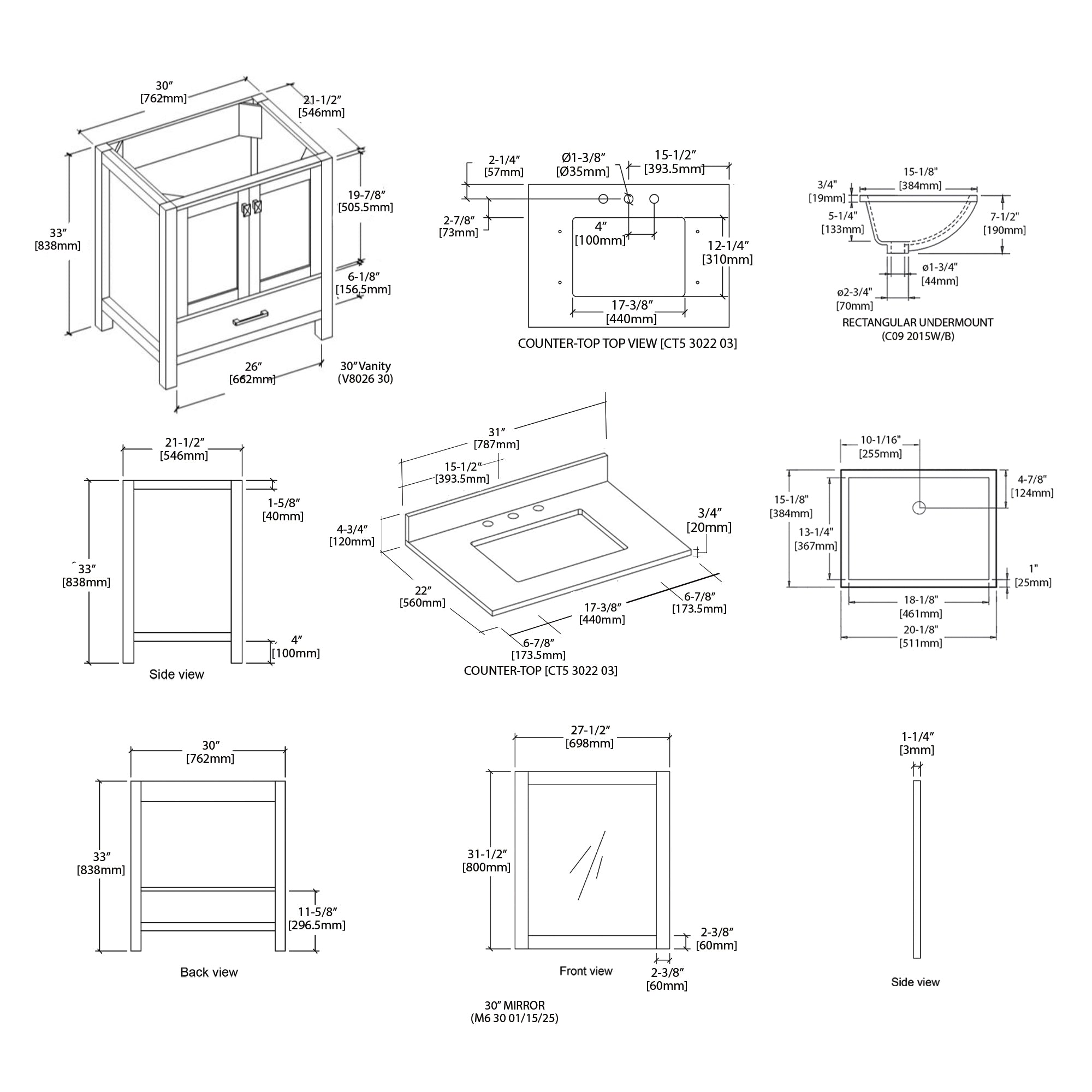 Geneva 30″ Vanity