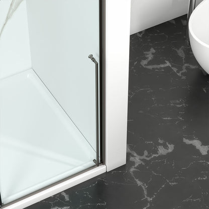 60" Karina Series Minimalist Shower Door with a Single Sliding Door