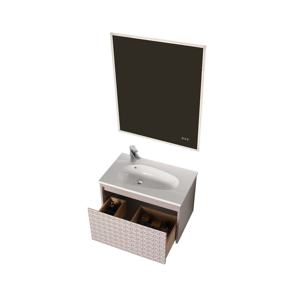 Thun 30″ Vanity With Droplet-Shaped Basin (LED Illuminated)