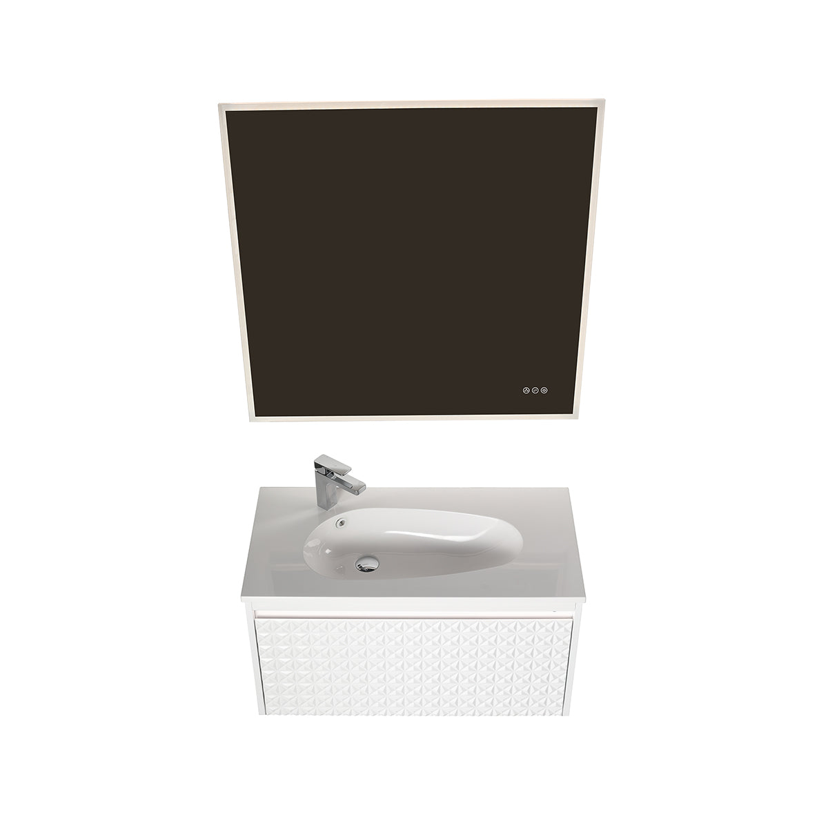 Thun 36″ Vanity With Droplet-Shaped Basin (LED Illuminated)
