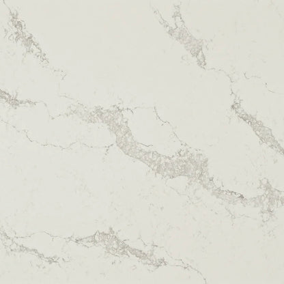 Statuario Maximus surface featuring a dove-white base with light-grey veining for a classic elegant look.