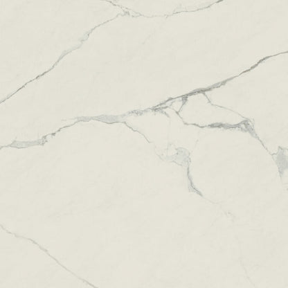 Elegant pure white surface with bold light-grey veining, showcasing depth and texture for stunning visual appeal.