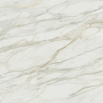 506 Mirabel veined surface in ivory with charcoal and copper accents, honed finish, resembling marble and alabaster.