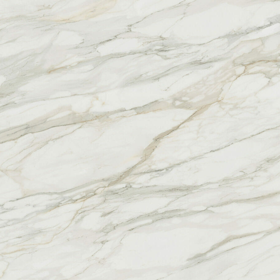 506 Mirabel veined surface in ivory with charcoal and copper accents, honed finish, resembling marble and alabaster.
