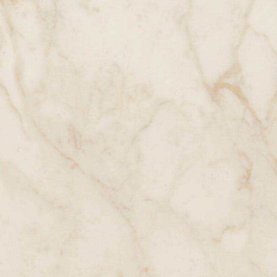507 Marbannova: Luxurious warm white marble with subtle gold, taupe, and grey veining in a smooth silk finish.