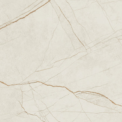 508 Isobellia tile featuring off-white base, oversized veins, and copper overlays with a sleek silk finish.
