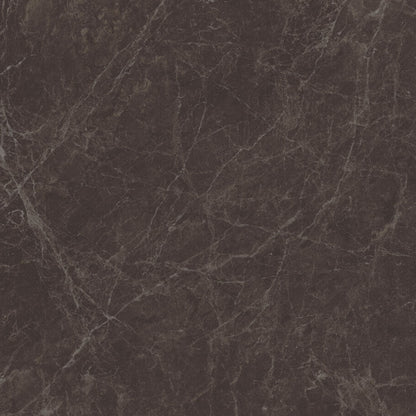 Ultra Rough dark brown stone with chalky lines and putty-brown veins, showcasing earthy tones and dynamic markings.
