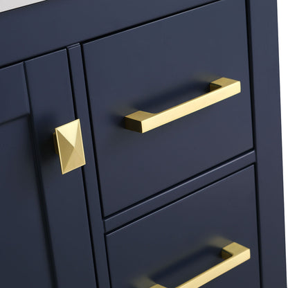 30" V9008 Vanity & Quartz Countertop  Combo (Royal Blue)