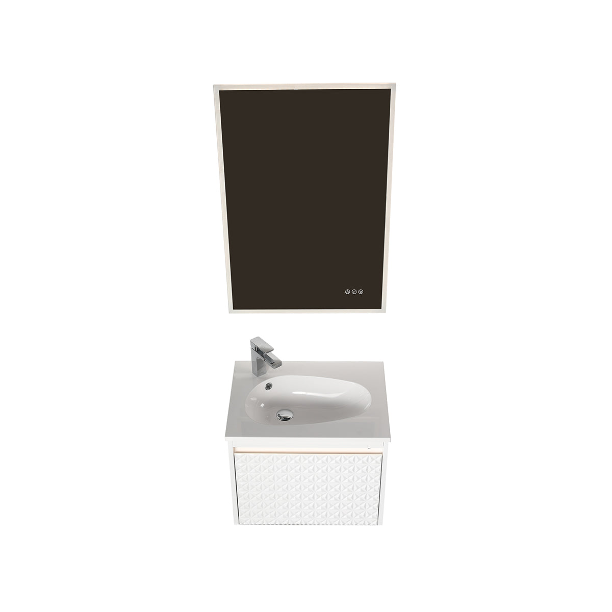 Thun 24″ Vanity With Droplet-Shaped Basin (LED Illuminated)