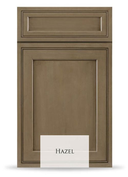 Hazel cabinet front made of 100% solid wood, showcasing a modern design with elegant detailing.