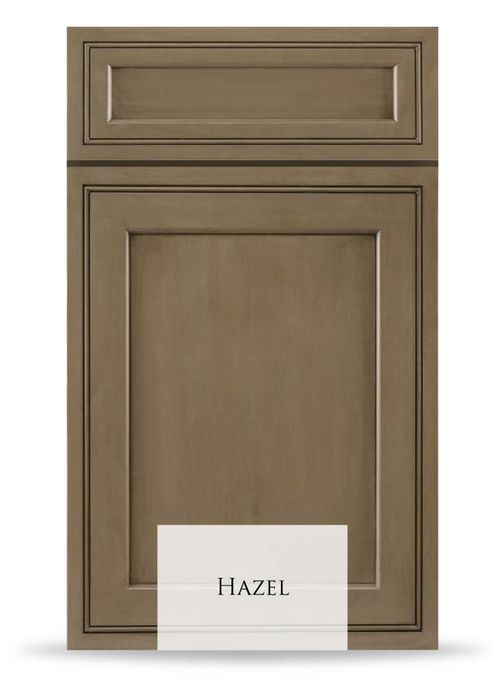 Hazel cabinet front made of 100% solid wood, showcasing a modern design with elegant detailing.