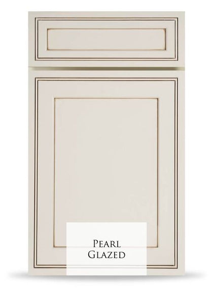 Pearl Glazed cabinet by J&K, crafted from 100% solid wood with elegant design and superior construction.