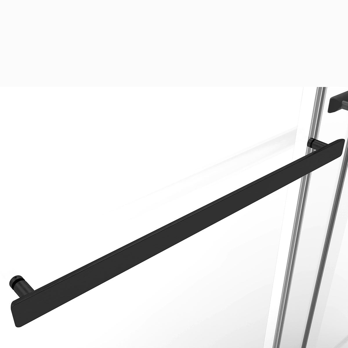 48" DQZ Nicholas Series Frameless Bypass Shower Door with Klearteck Treatment  (3/8" Thickness) (Matte Black)