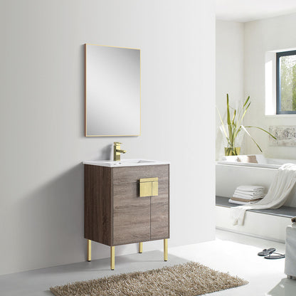 24" V9003 Vanity with Ceramic Sink (Sonoma Oak)