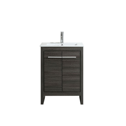 24" V9004 Vanity with Ceramic Sink (Charcoal Grey)