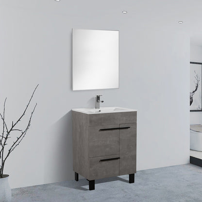 24" V9007 Gill Vanity & Ceramic Sink (Cement Grey)