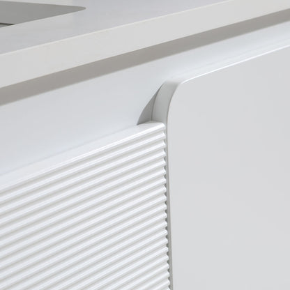 36" Craftsmanship Limited Edition Vanity & Quartz Countertop Combo   (Matte White) SKU: EN8271-36WH
