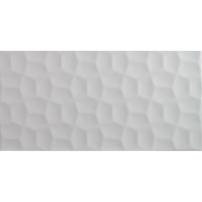 Adella Viso White Ceramic Tile - Textured