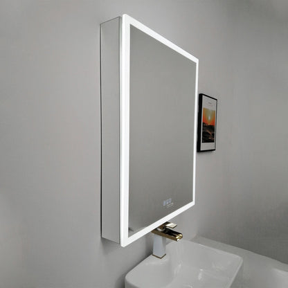 24" Alicia MC Series LED Medicine Cabinet (Surface Mount/Recessed) (Left Hinge)