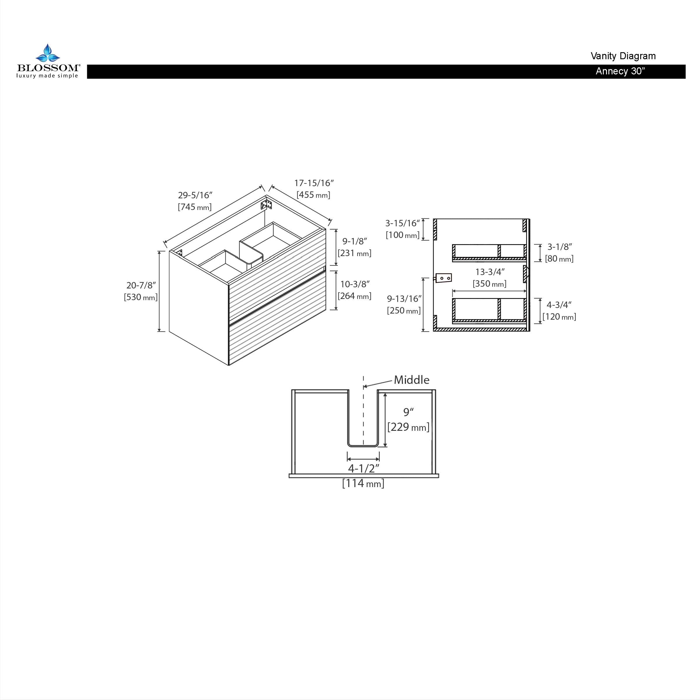 Annecy 30″ Vanity