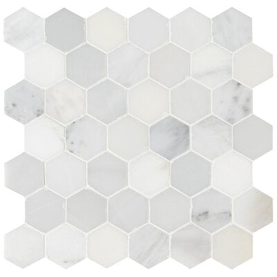 Arabescato Carrara 2" Hexagon Honed