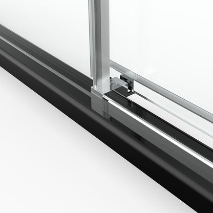 60"w x 76"h BH Series Frameless Single Sliding Shower Door (Chrome)