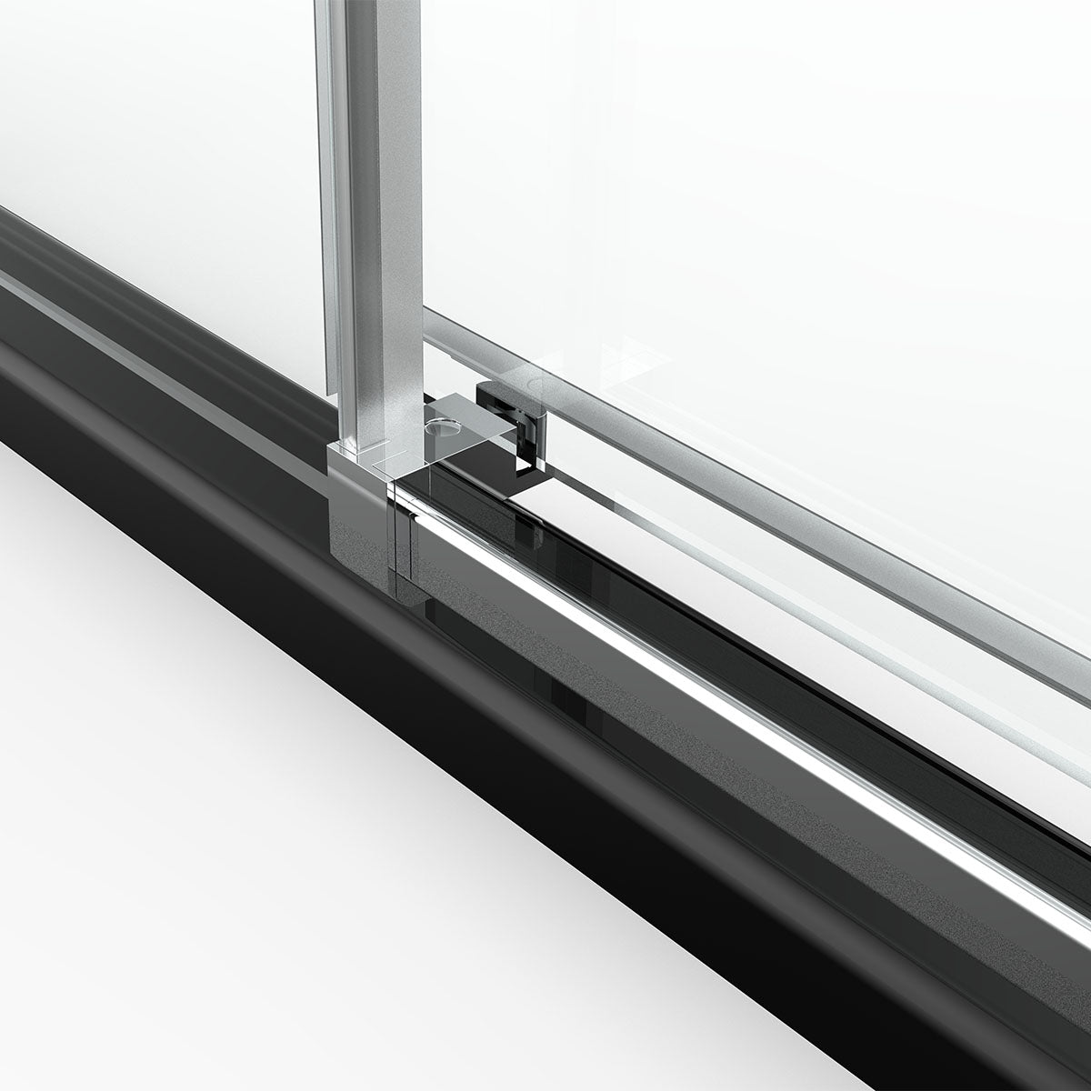 BR01 Joseph Frameless Single Sliding Tub Door with Klearteck Treatment (3/8" Thickness) (Brushed Nickel)