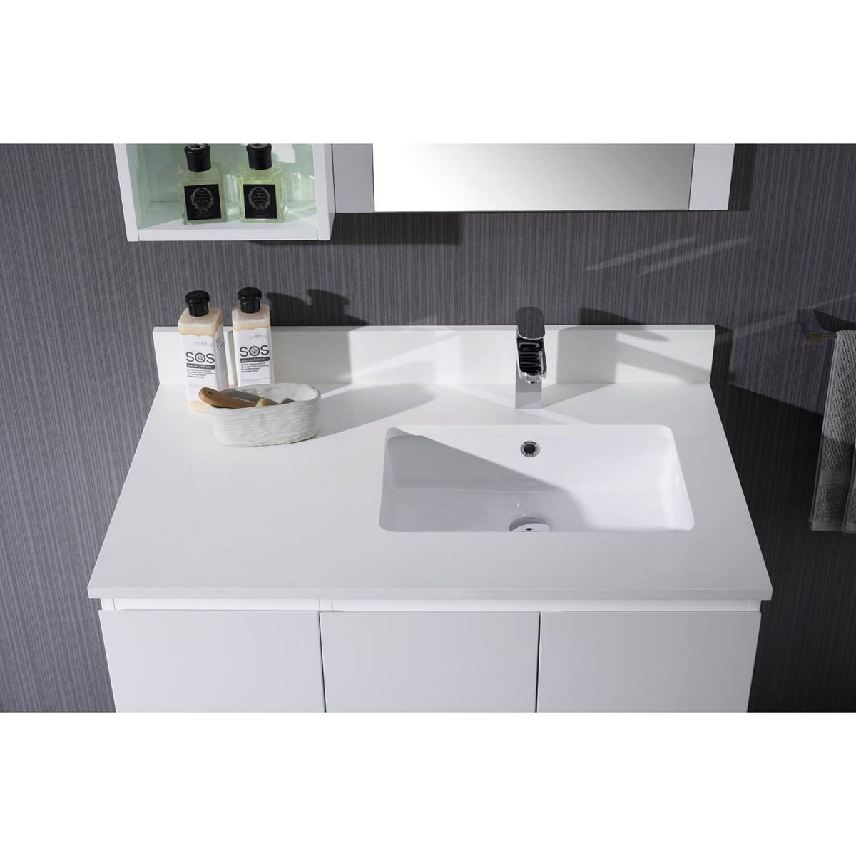 36.5″ Countertop (Sink on Right) – White Quartz – CT5000 3622R 02  - Shop at Home Craft Studio - 1