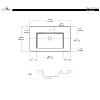 Acrylic Top-Mount Basin 30×18  - Shop at Home Craft Studio - 2