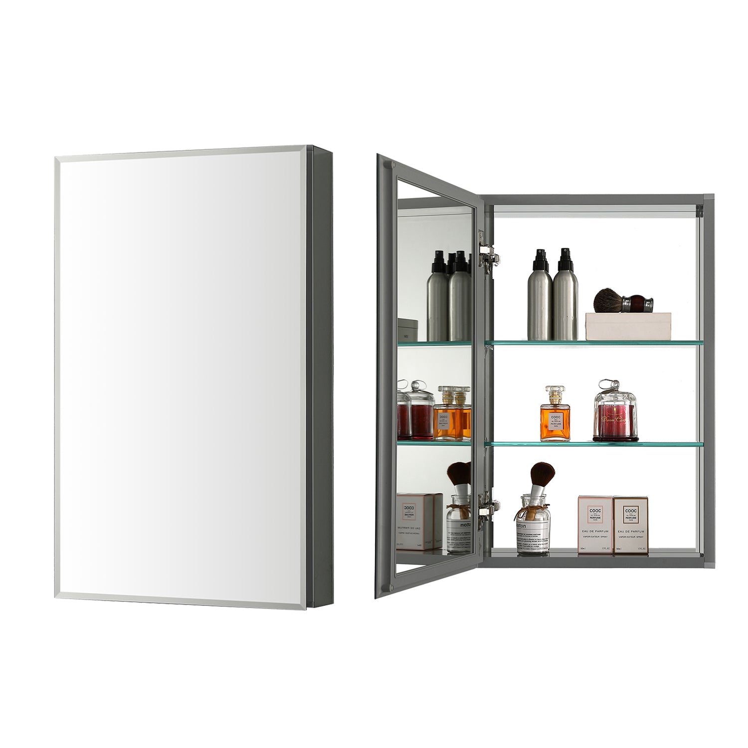 Aluminum Medicine Cabinet with Mirror – MC8 1526  - Shop at Home Craft Studio - 1