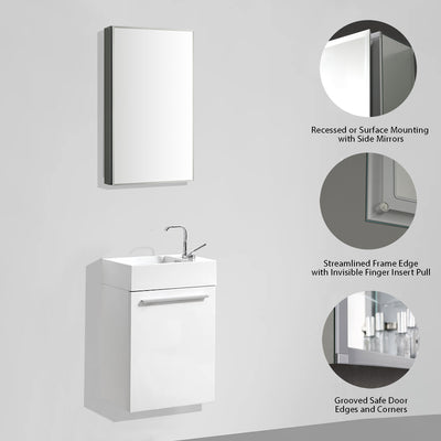 Aluminum Medicine Cabinet with Mirror – MC8 1526  - Shop at Home Craft Studio - 6