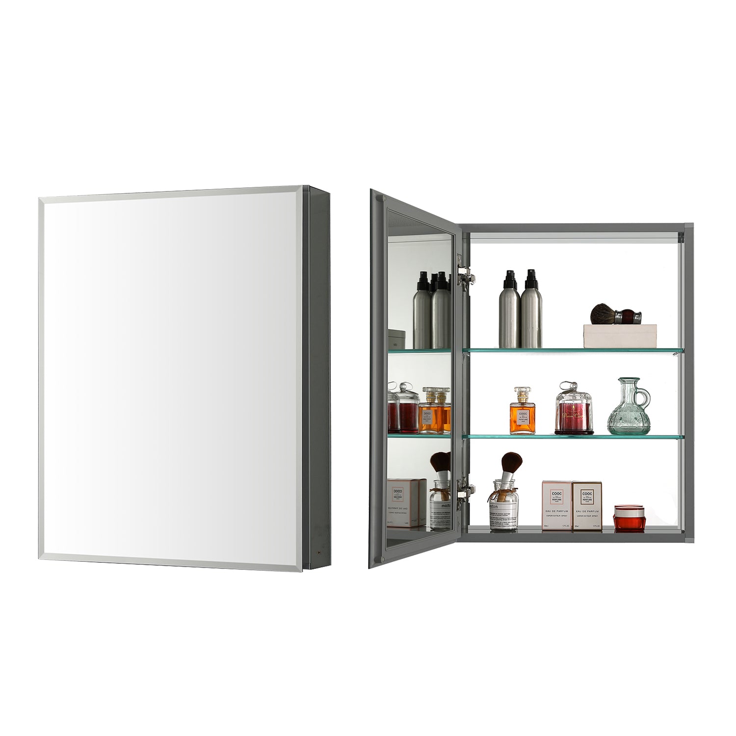 Aluminum Medicine Cabinet with Mirror – MC8 1620  - Shop at Home Craft Studio - 1