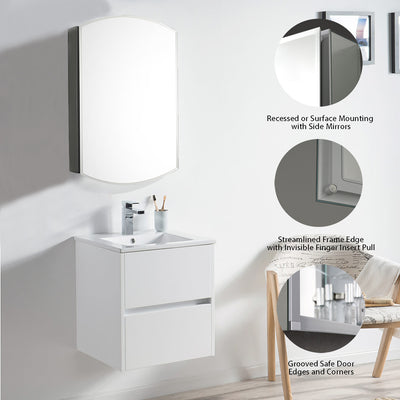 Aluminum Medicine Cabinet with Mirror – MC8 2031  - Shop at Home Craft Studio - 6