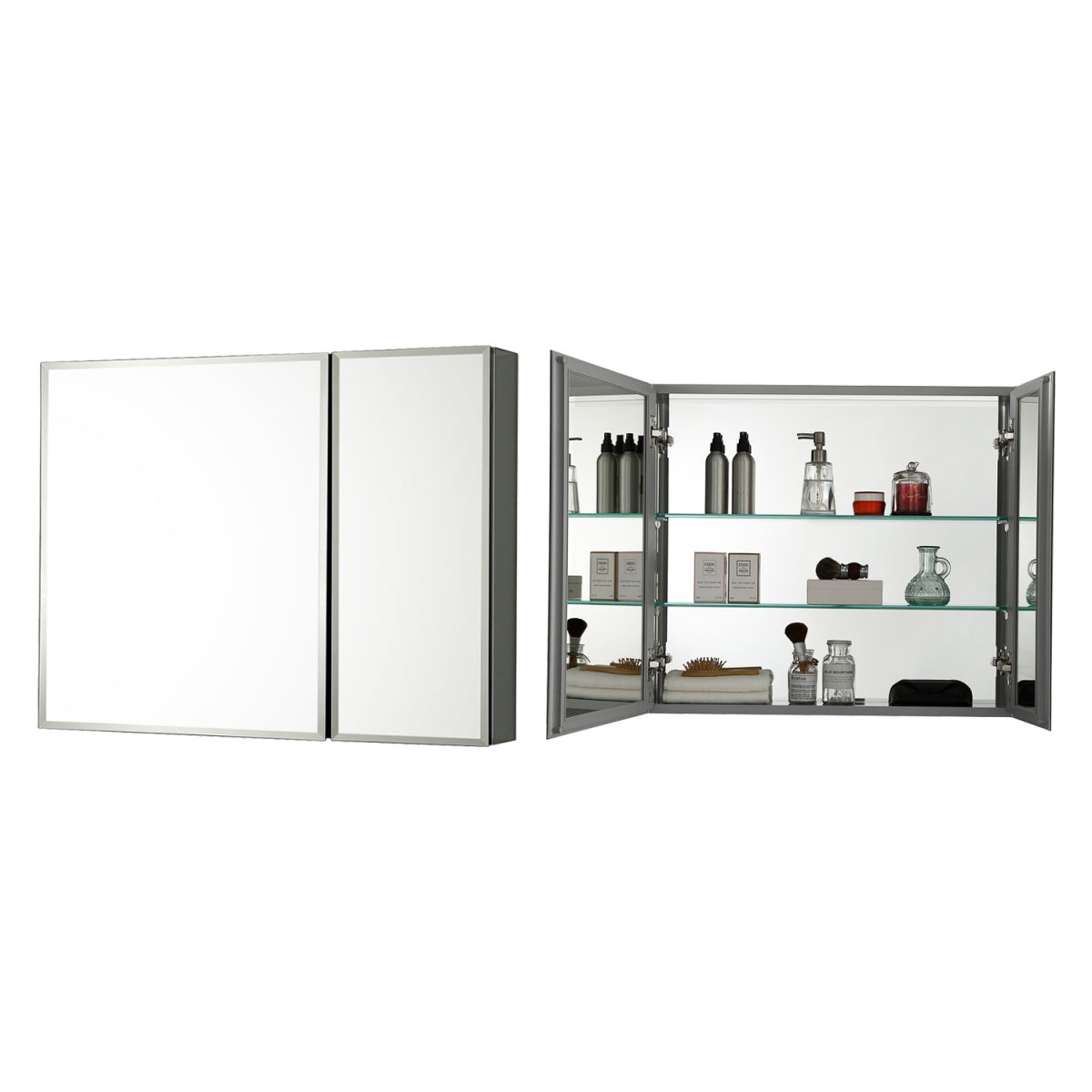 Aluminum Medicine Cabinet with Mirror – MC8 3026  - Shop at Home Craft Studio - 1
