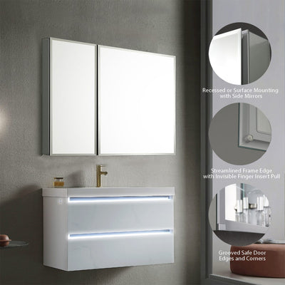 Aluminum Medicine Cabinet with Mirror – MC8 3026  - Shop at Home Craft Studio - 5